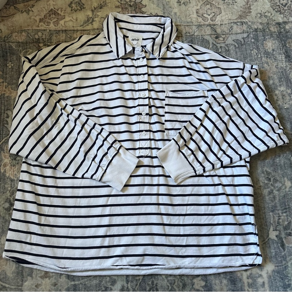 Aerie Take It Easy Popover Polo Shirt